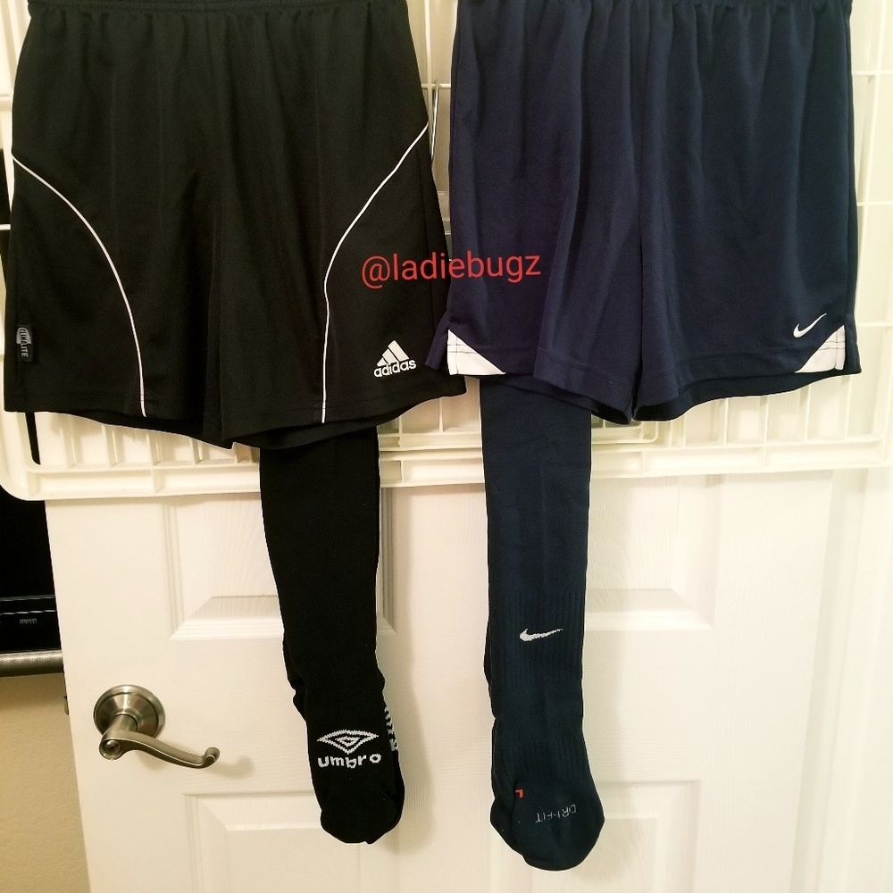 Nike, Adidas, Umbro Soccer Shorts & Socks Bundle